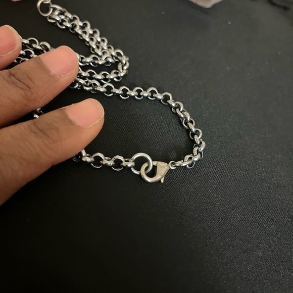 Unisex Handmade Rose Quartz Chain Necklace - Picture 5 of 5